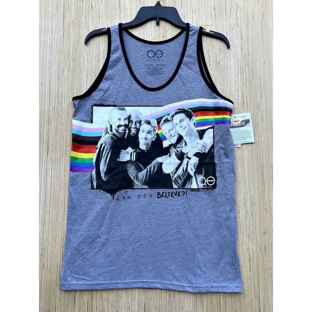 Queer Eye - "Can You Believe?" Pride Tank Top - Grey - Medium